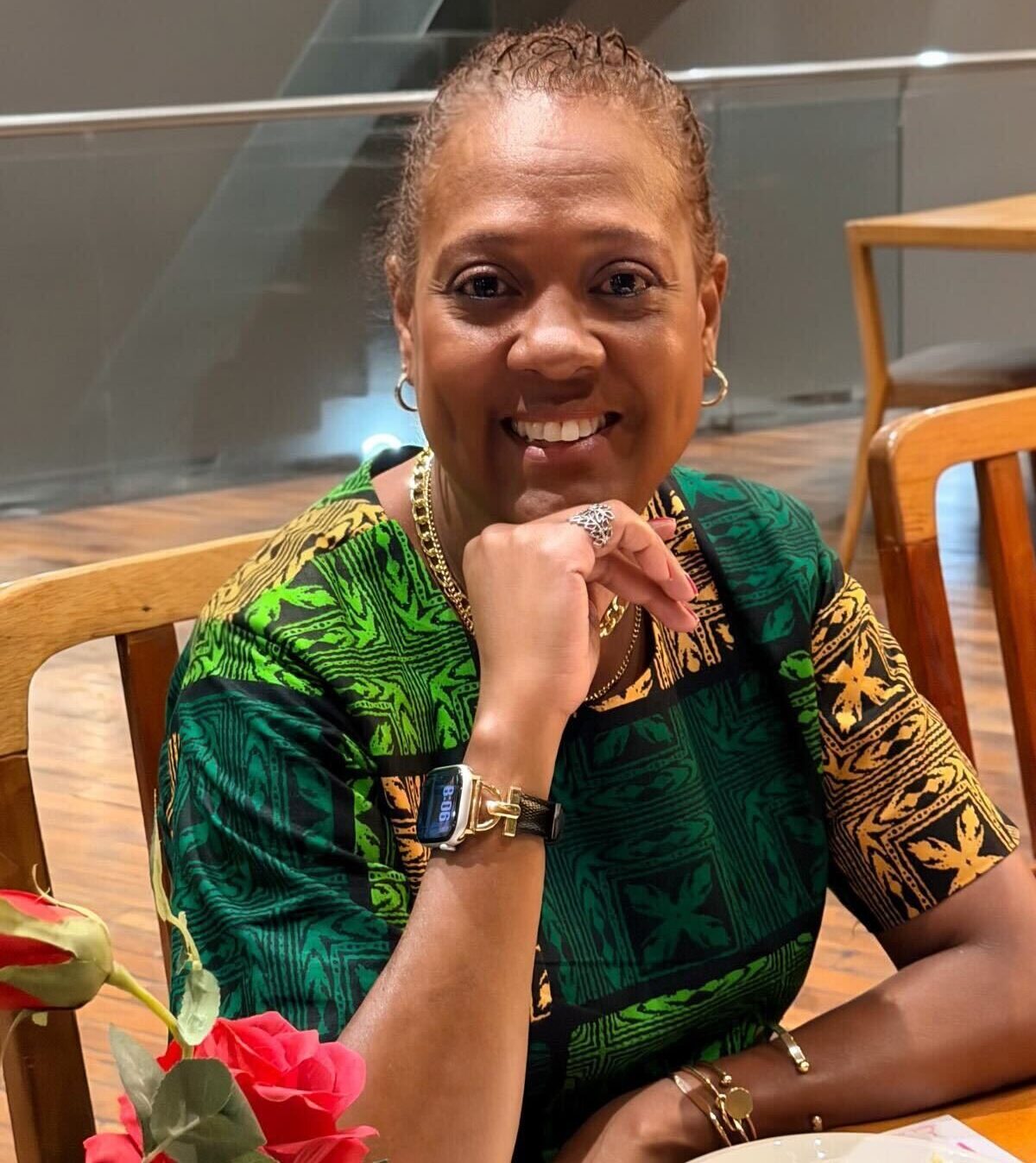 CEO of Revive Rise & Reign Coaching Djuana Beamon at a professional business event